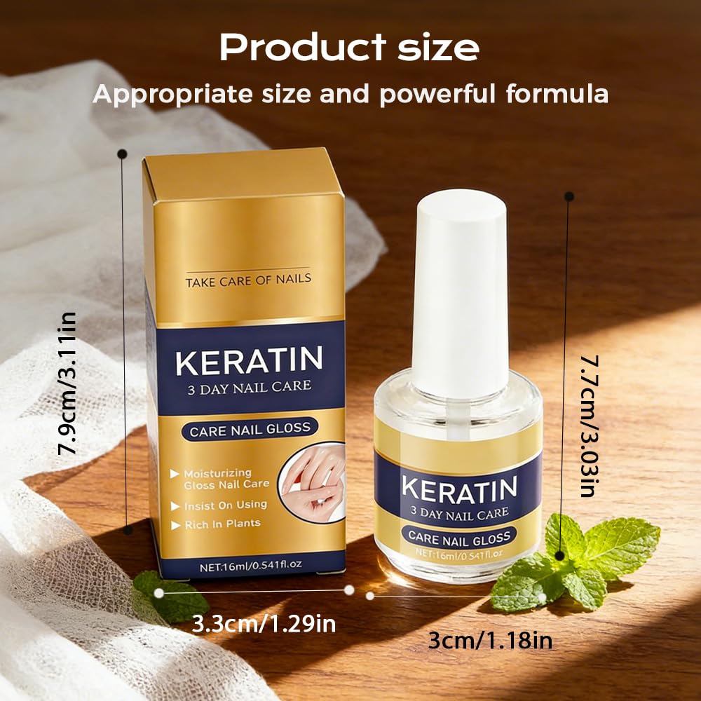 Skiennix Keratin Nail Care Oil - 2026 Moisturizing Cuticle Treatment for Dry & Brittle Nails | 3-Pack
