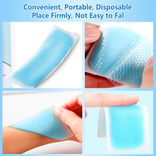 Cooling Patches - 20 Sheets for Fever Relief & Pain Soothing | Blue Cooling Gel Pack
