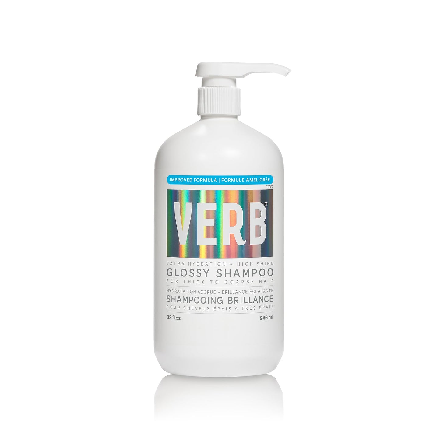VERB Glossy Shampoo – Cleanses + Adds High Shine for Thick to Coarse Hair – Vegan, No Parabens or Harmful Sulfates