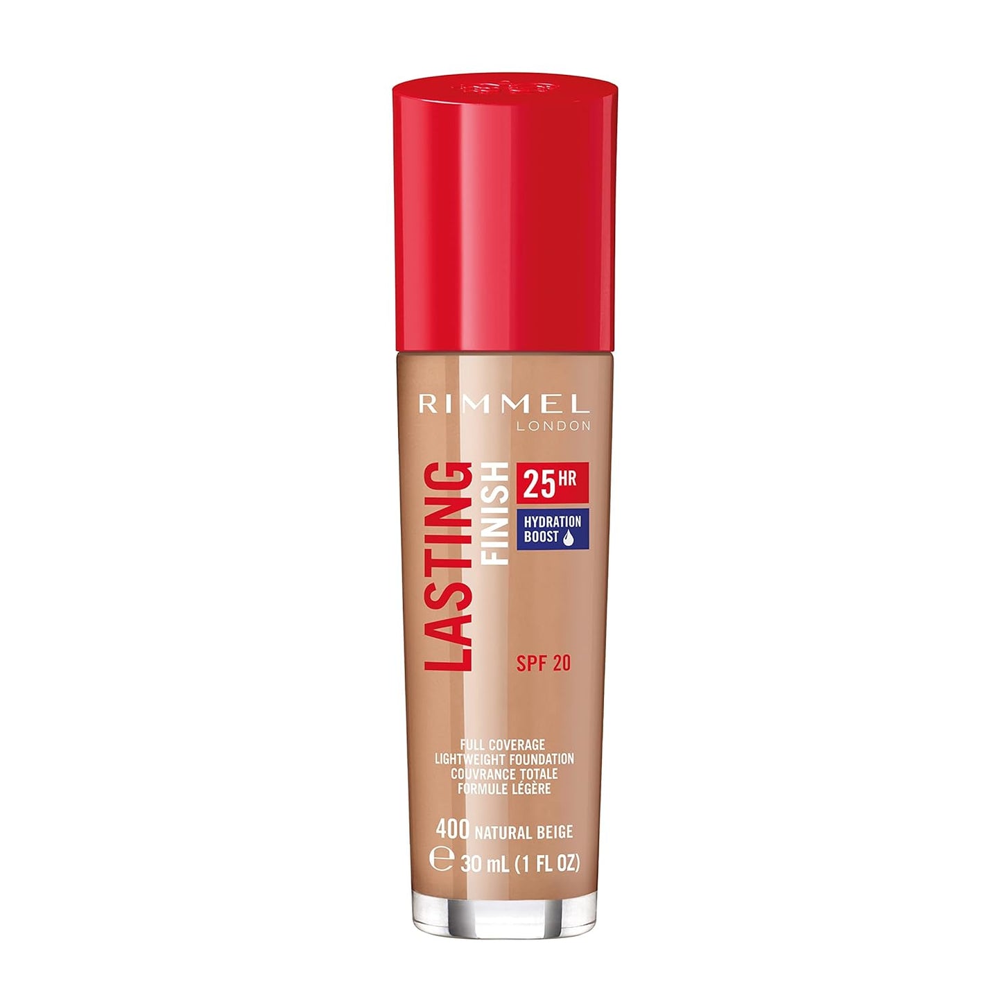 Rimmel London Lasting Finish 25HR - 200 Soft Beige - Foundation, 25-Hour Wear, Full Coverage, Waterproof, 1oz