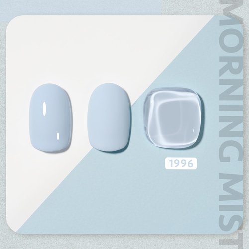 GAOY Pastel Blue Gel Nail Polish, 16ml Soak Off Gel Polish, UV Light Cure for Nail Art DIY Manicure at Home, 1996 Morning Mist