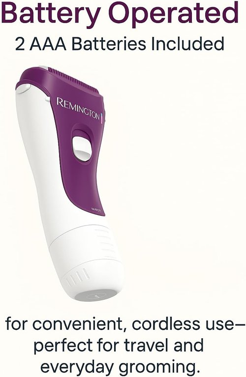 Remington Smooth & Silky Electric Shaver - 3-Blade Battery Operated Foil & Bikini Trimmer | Wet/Dry Use