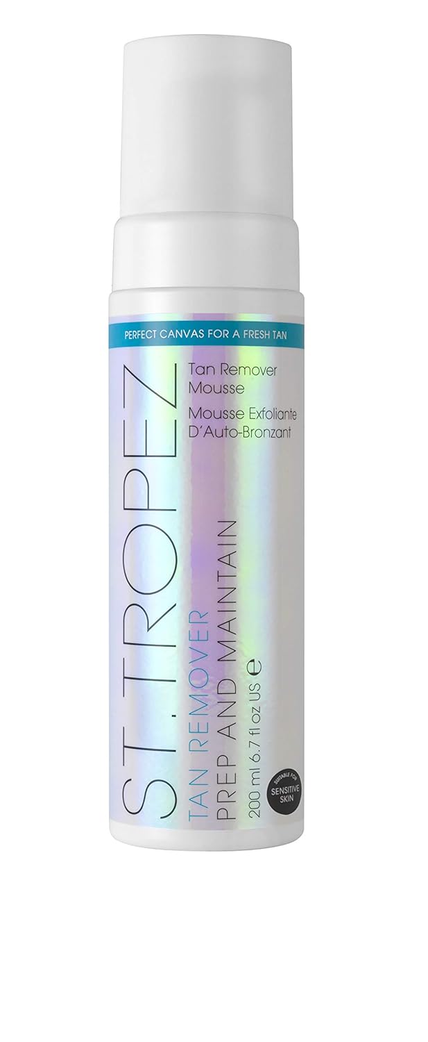 St. Tropez Tan Remover Mousse - 2-in-1 Primer & Detox for Sensitive Skin | Vegan & Cruelty-Free, 6.7 Fl Oz