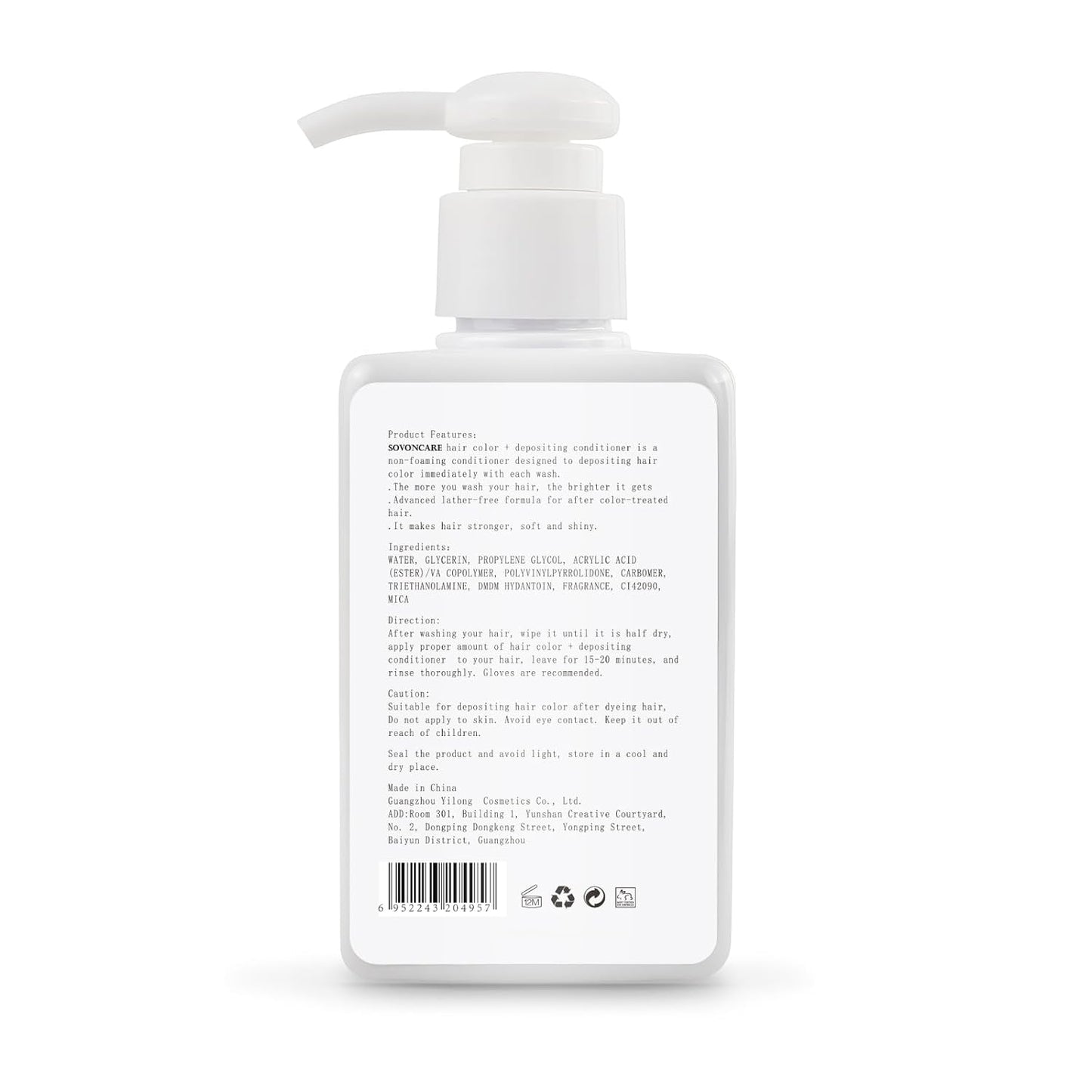 SOVONCARE Light Copper Hair Color Depositing Conditioner Mask - 5.28 OZ | Cruelty-Free Formula