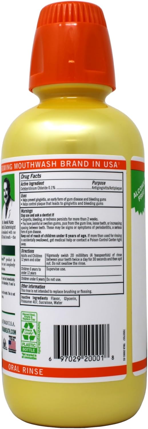 TheraBreath Deep Clean Mouthwash - Kills 99.9% of Germs, Antiseptic Fresh Mint | 16 fl oz