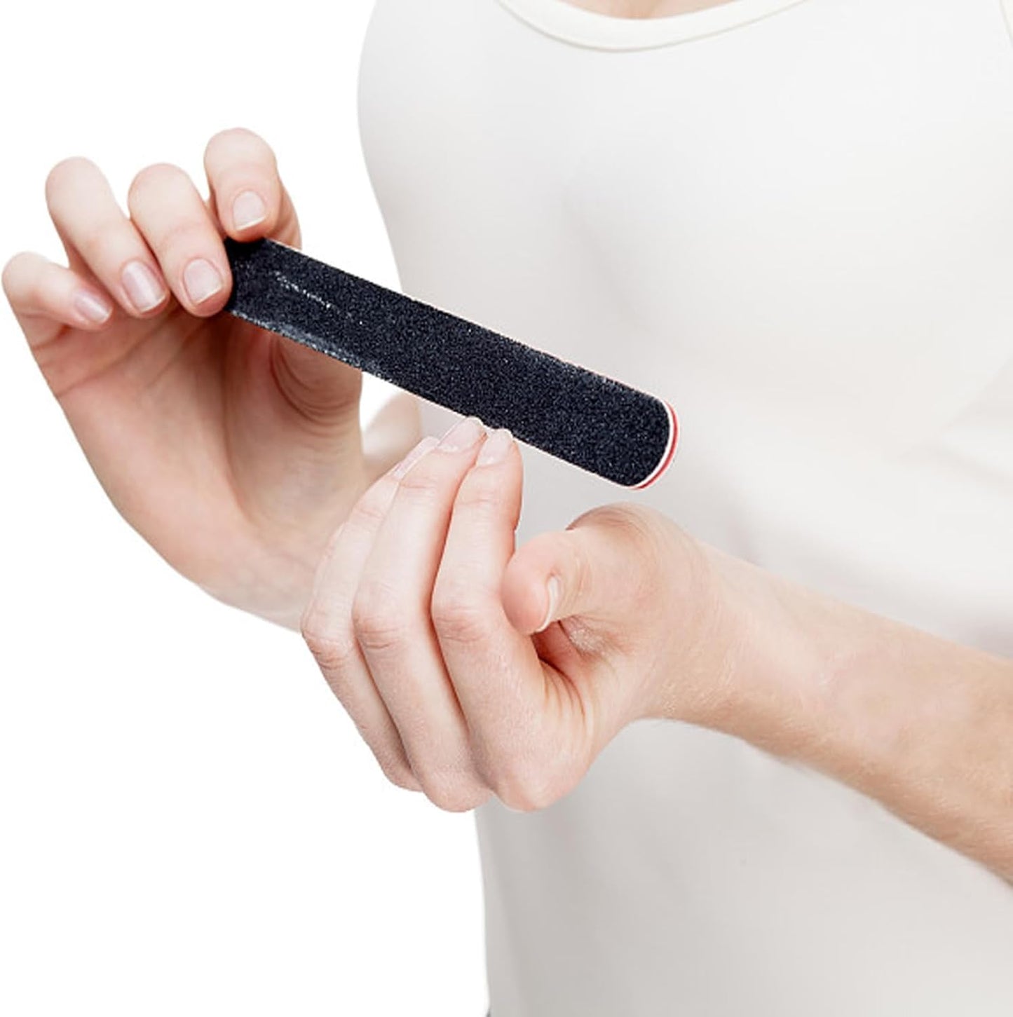 Skiennix Nail Files - 21 Pcs Double-Sided Emery Boards with 100/180 Grit - Black