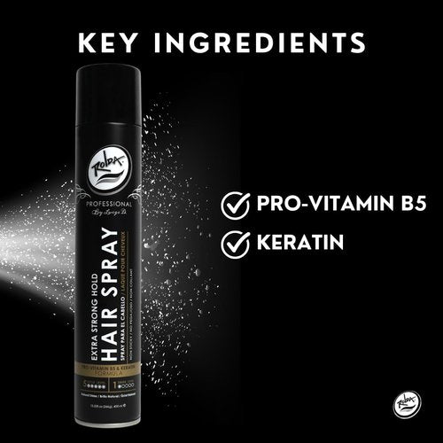 Rolda Extra Strong Hold Hair Spray - Matte Finish, Pro-Vitamin B5, Humidity Control | 13.52oz