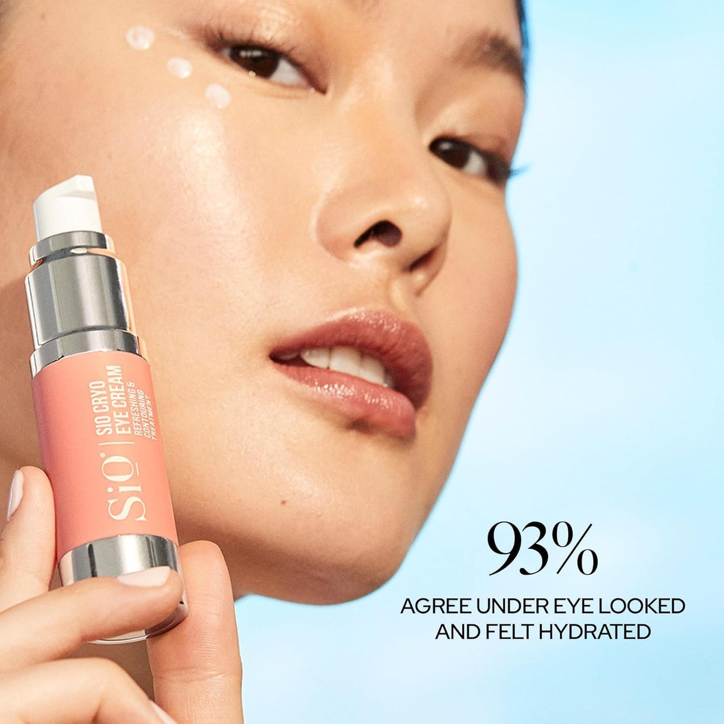 SiO Beauty Cryo Eye Cream - Hydrating Formula for Dark Circles & Fine Lines - Cooling Under-Eye Treatment with Shea Butter, Vitamin E & Collagen