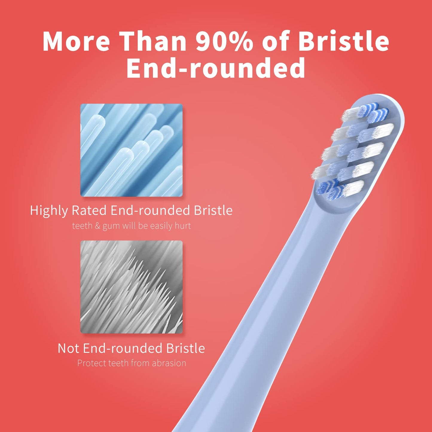 Replacement Toothbrush Heads Compatible with Colgate Hum Connected Smart Battery Toothbrush Refill Head, Blue, 6 Pack