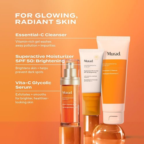 Murad Essential-C Facial Cleanser - Foaming Gel Face Wash with Vitamin C & Antioxidants for Radiant Skin