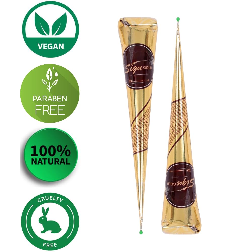 Natural Henna Paste Cones for Hair β 100% Pure & Ready to Use | No Ammonia or Chemicals | Pack of 3 β Dark-Brown, 30g Each Cone