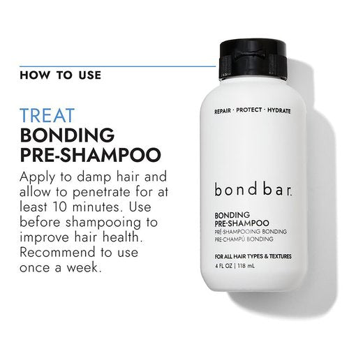 Bondbar PreShampoo Repair Treatment - Strengthens & Moisturizes Damaged Hair, Reduces Breakage & Frizz | 4 Fl. Oz.