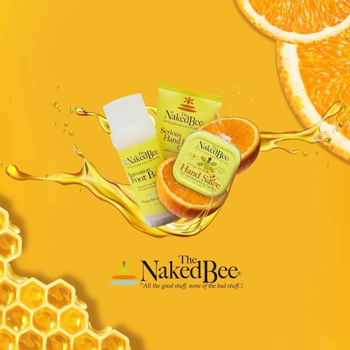 Naked Bee Orange Blossom Honey Collection - Hand & Body Lotion Gift Set (3 Pieces)