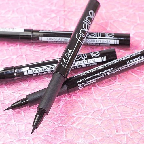 L.A. Girl Fineline Eyeliner - Precise Black Formula for Effortless Application | GLE721