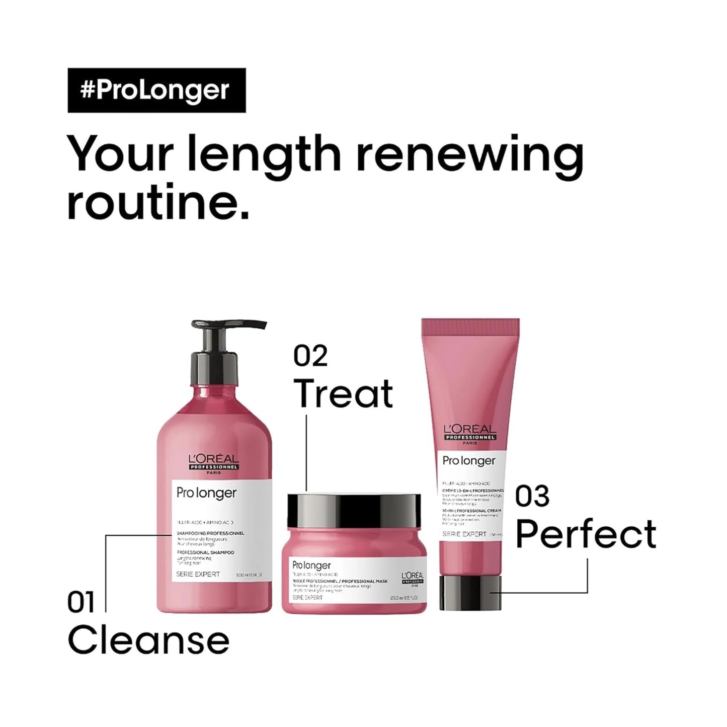 L'Oréal Professionnel Paris Pro Longer Heat Protectant Cream - Fills Split Ends, Adds Shine & Thickness
