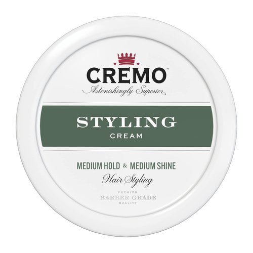 Cremo Hair Styling Cream - Barber Grade Medium Hold & Shine | 4 Oz for Effortless Styling