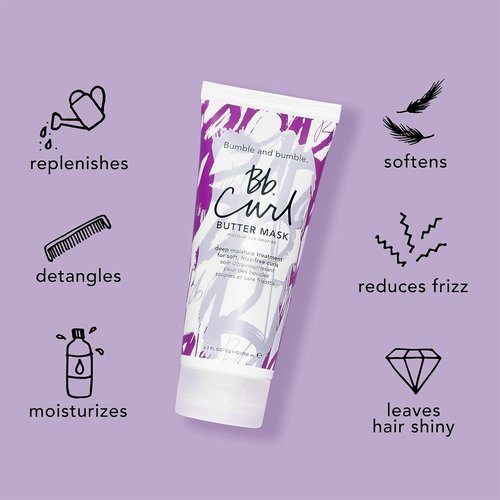 Bumble and bumble. Curl Butter Hair Mask | Deep Moisture for Medium to Thick Coily, Curly, Wavy Hair | Anti Frizz + Color Safe | With Jojoba, Avocado + Coconut Oil | Standard Size, 6.7 Fl Oz