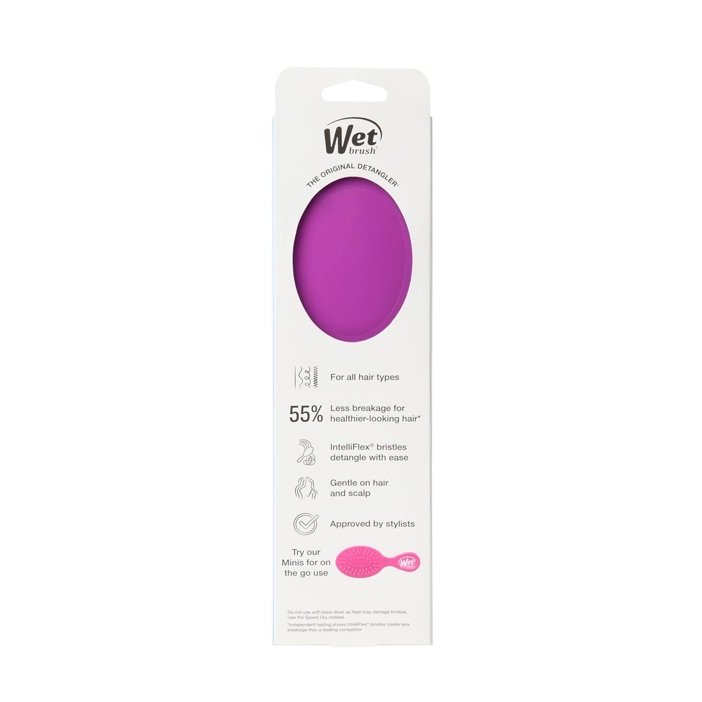 Wet Brush Original Detangling Hair Brush - Ultra-Soft IntelliFlex Bristles for Effortless Tangle Removal | Purple