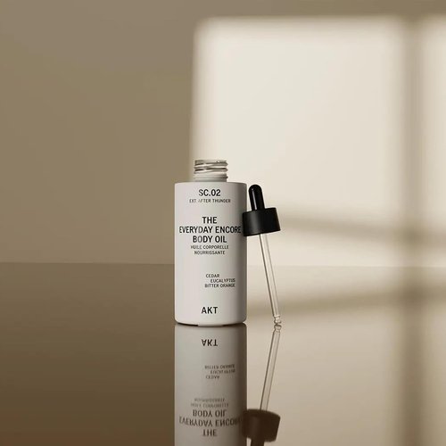 AKT Everyday Encore Body Oil - 3.4 Fl Oz | Fast Absorbing Moisturizer with Cedar Fragrance for All Genders