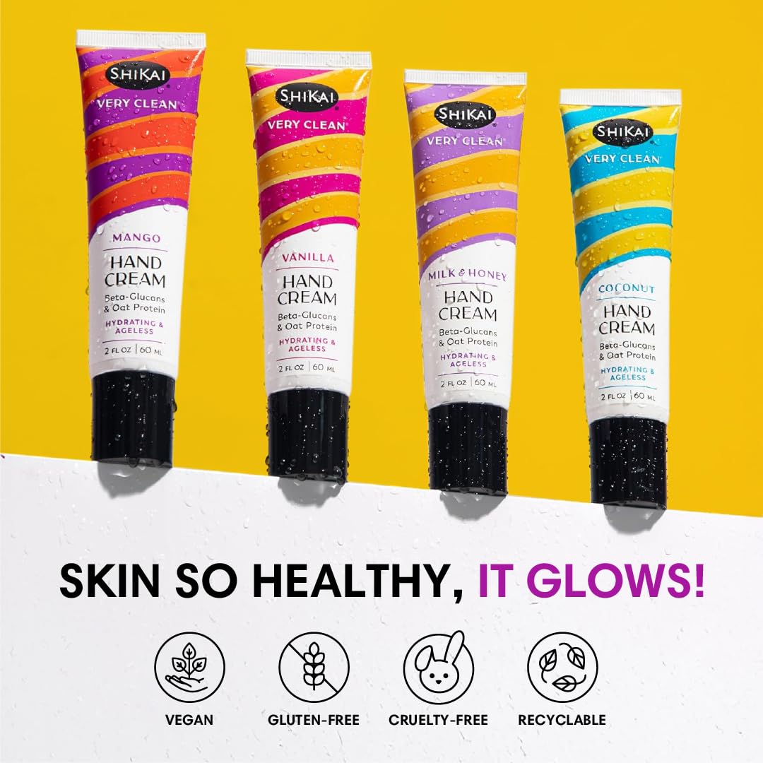 ShiKai Hydrating Hand Cream - Vanilla Scent | Nourishing Moisturizer for Dry Skin | 2 oz Size