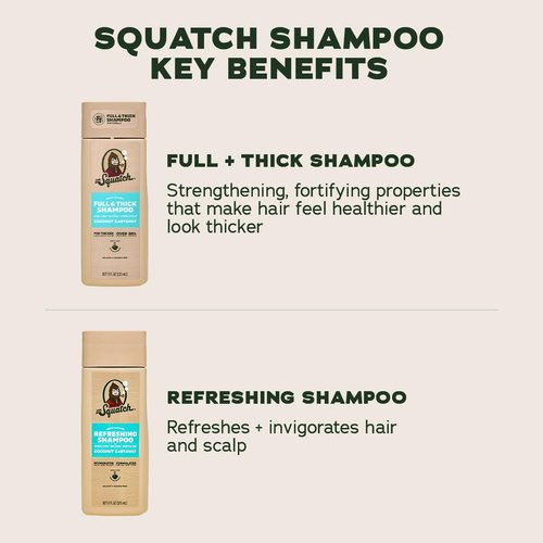 Dr. Squatch Men's Shampoo and Conditioner Set - Natural Formula for Thicker Hair - Coconut Castaway (11 fl oz, 2-Pack)