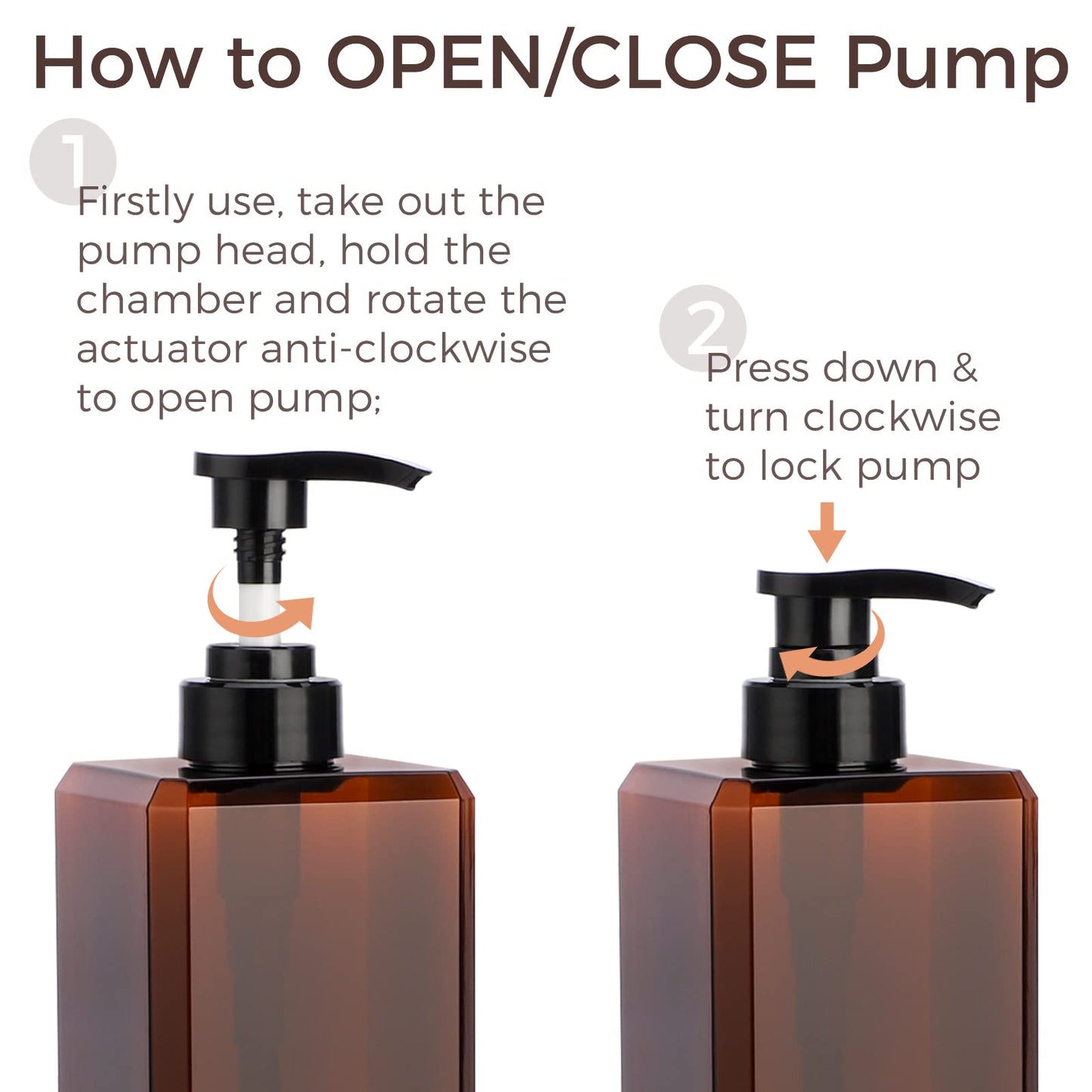 Suream Large Pump Bottles for Shampoo and Conditioner, 3Packs 33.8oz Empty Cosmetic Dispenser with 4PCS Lables, Refillable Shower Press Dispensers for Bathroom, Bedroom, Washroom, Hotel