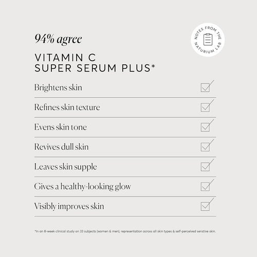 Naturium Vitamin C Super Serum Plus - Smoothing Face Care with Retinol, Hyaluronic Acid & Niacinamide | 1 oz