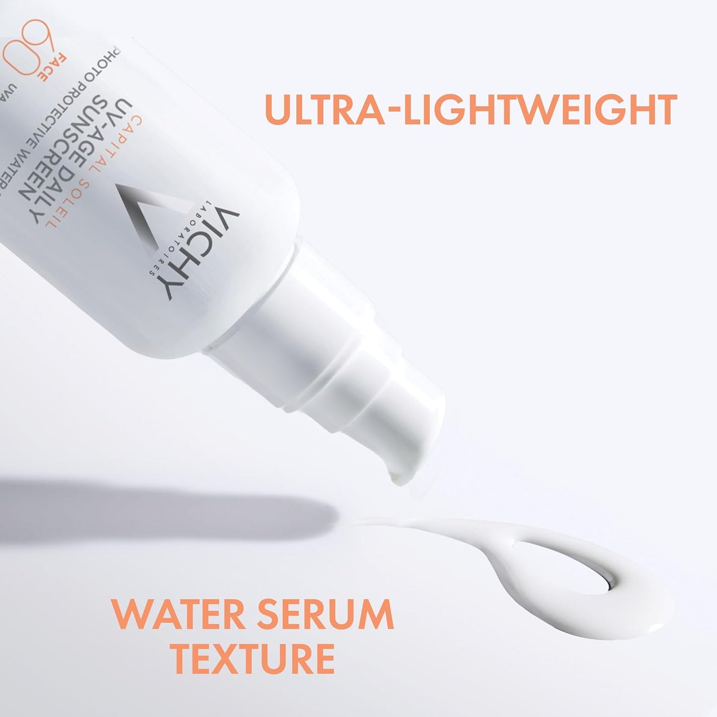Vichy Capital Soleil UV-Age Daily SPF 60 - Anti-Aging Sunscreen with Hyaluronic Acid & Peptides | Broad Spectrum Protection