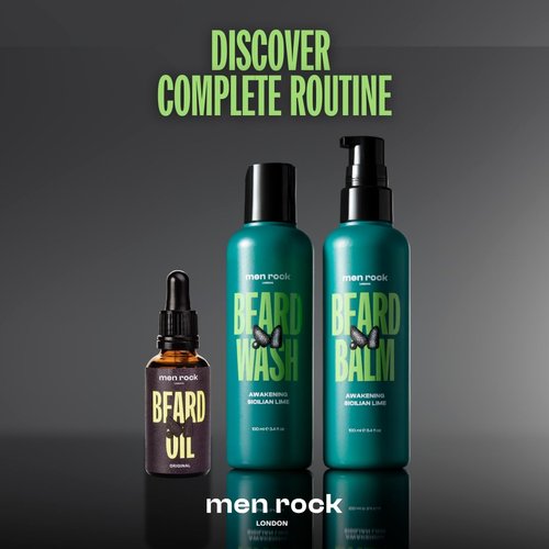 Men Rock Awakening Beard Balm - Sicilian Lime Leave-In Conditioner for Soft, Manageable Beards - 3.4 oz