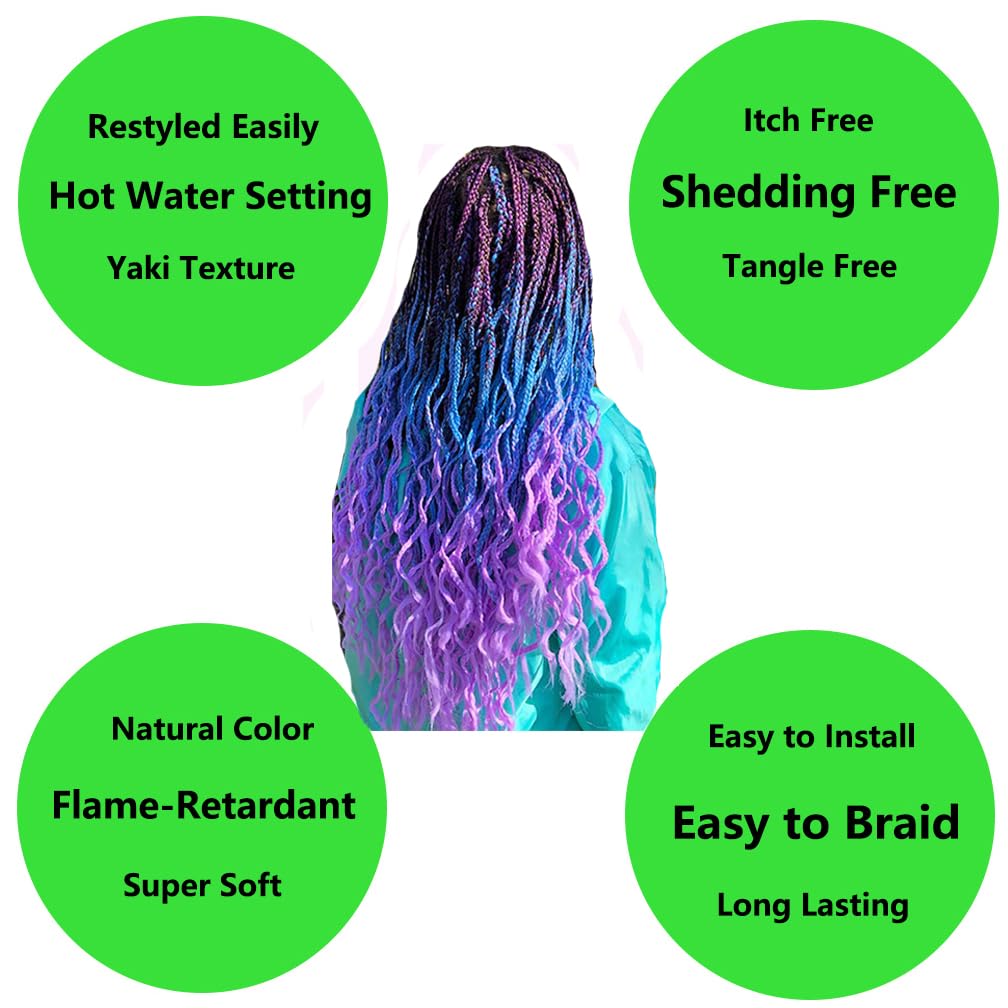 Braiding Hair Blonde Kanekalon Braid Hair Extensions for Box Braids Hot Water Setting High Temperature Synthetic Fiber (24#-1Pack)