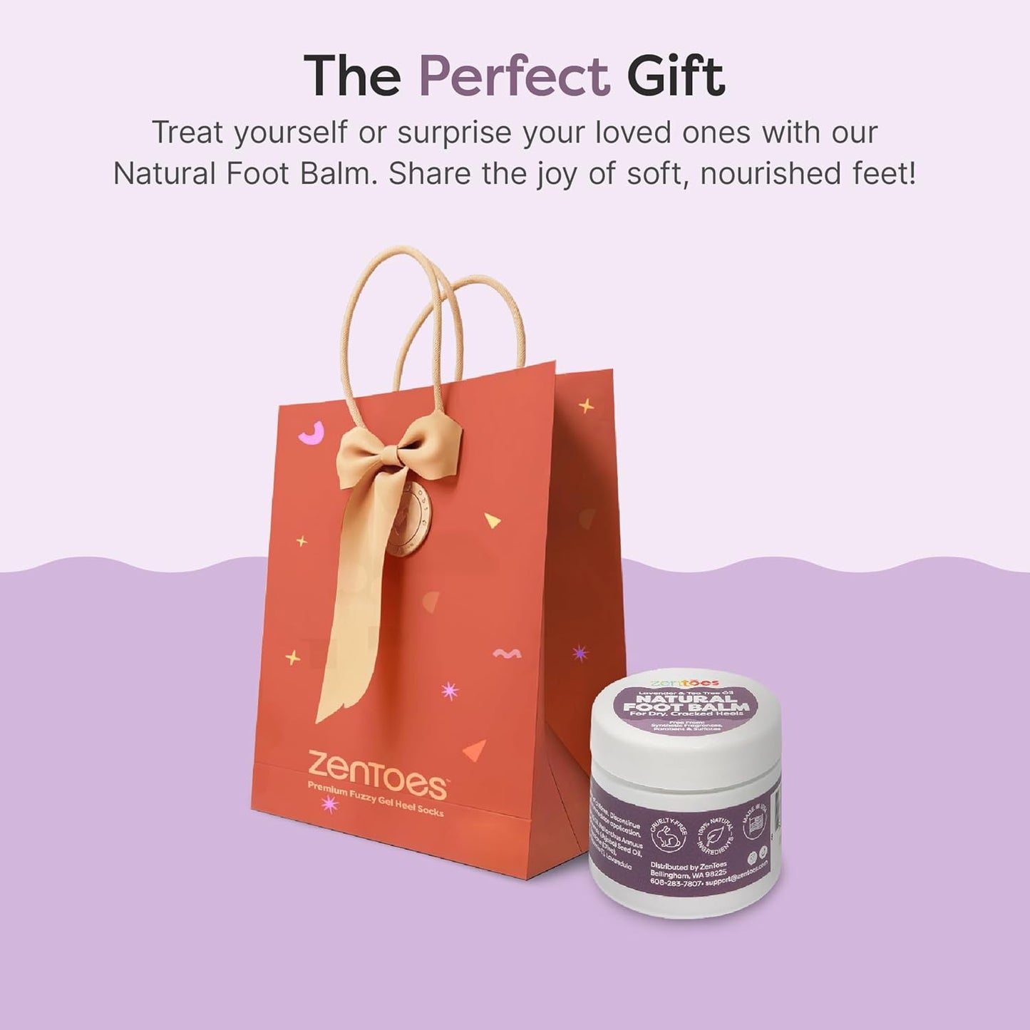 ZenToes Natural Foot Balm - Hydrating Cream for Dry, Cracked Heels & Feet | Soothes & Softens Skin | 2oz