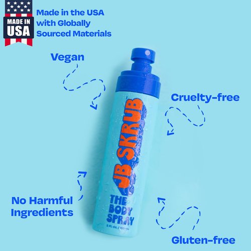 JB SKRUB Boys Body Spray - Citrus Scent Body Odor Neutralizer for Kids & Teens | Aluminum-Free, 5 fl. oz