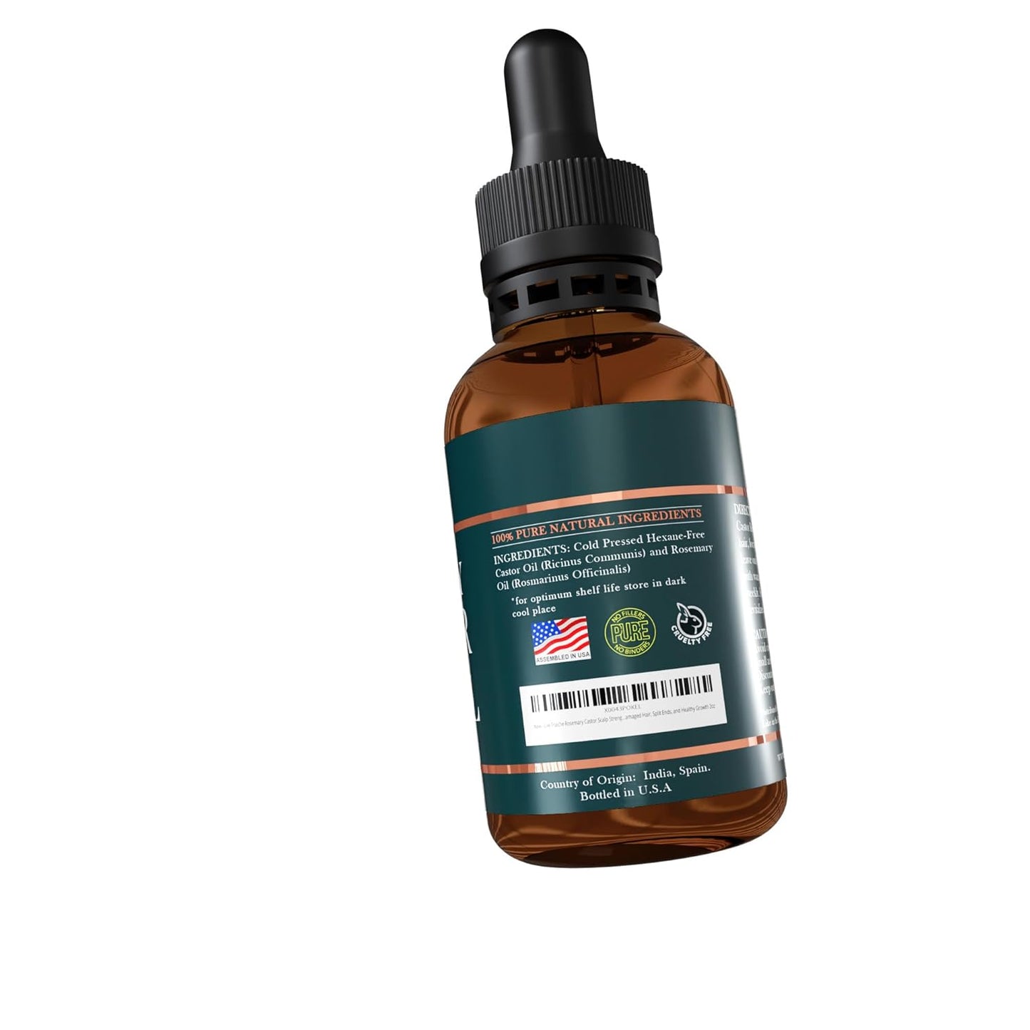 Live Fraiche Rosemary Castor Oil for Hair Growth 16oz - Rosemary Oil for Hair Growth and Thickening Pure Blend to Reduce Loss and Promote a Healthy Scalp