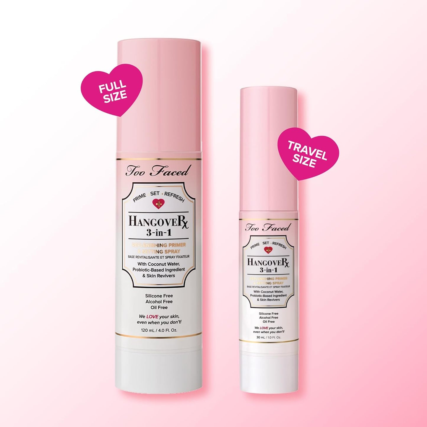 Too Faced Hangover 3-in-1 Primer & Setting Spray - Soothing Hydration with Coconut Water