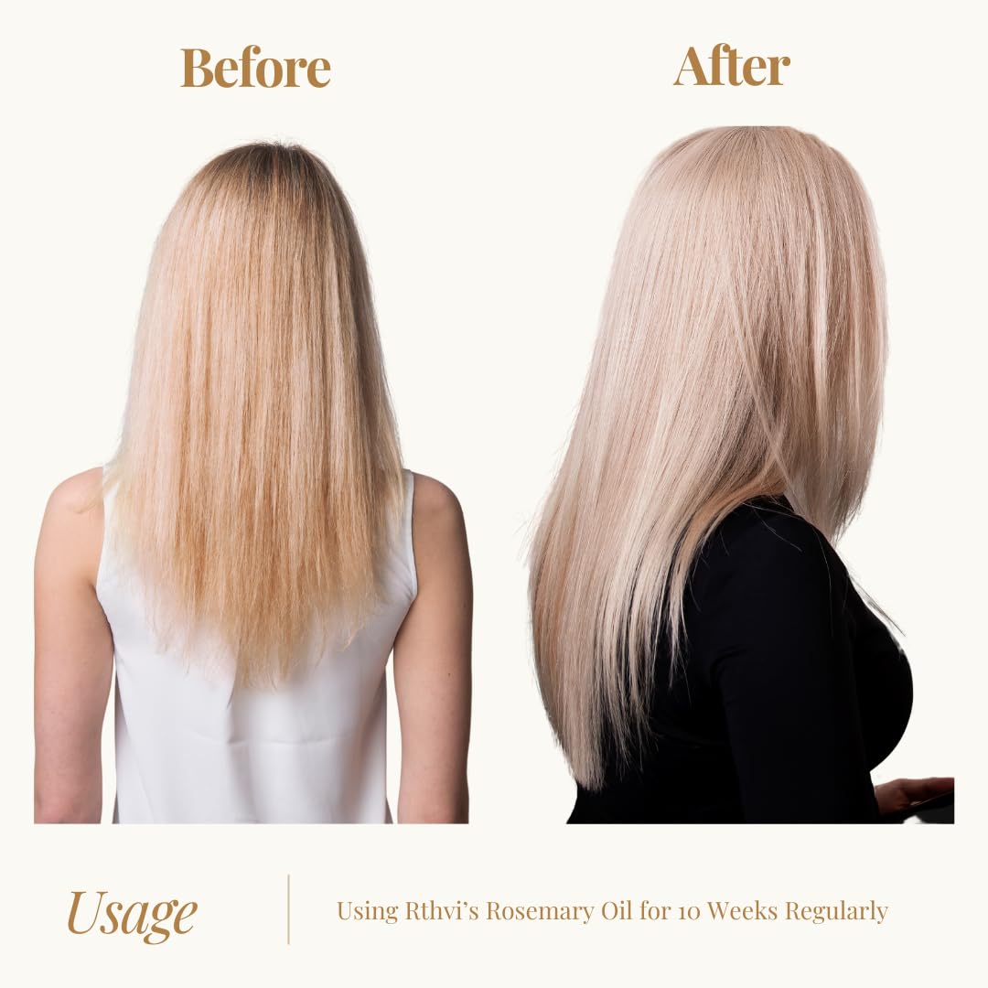 Rthvi Rosemary Oil for Hair Growth - 2 Oz, Hair Strengthening Oil for All Hair (60ml)