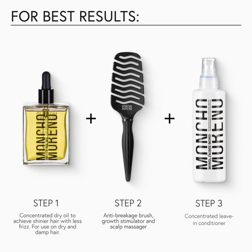 Moncho Moreno Shine On Me - Anti-Frizz Hair Oil with Argan Oil & Vitamin E for Soft, Shiny Hair (1.7 Fl Oz)