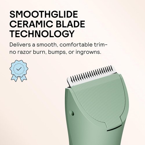 MERIDIAN The Trimmer Original - Waterproof Electric Body Hair Trimmer for Men | Rechargeable, Sage