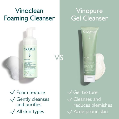 Caudalie Vinopure Salicylic Acid Cleanser - Pore Purifying Gel Formula | 150 mL