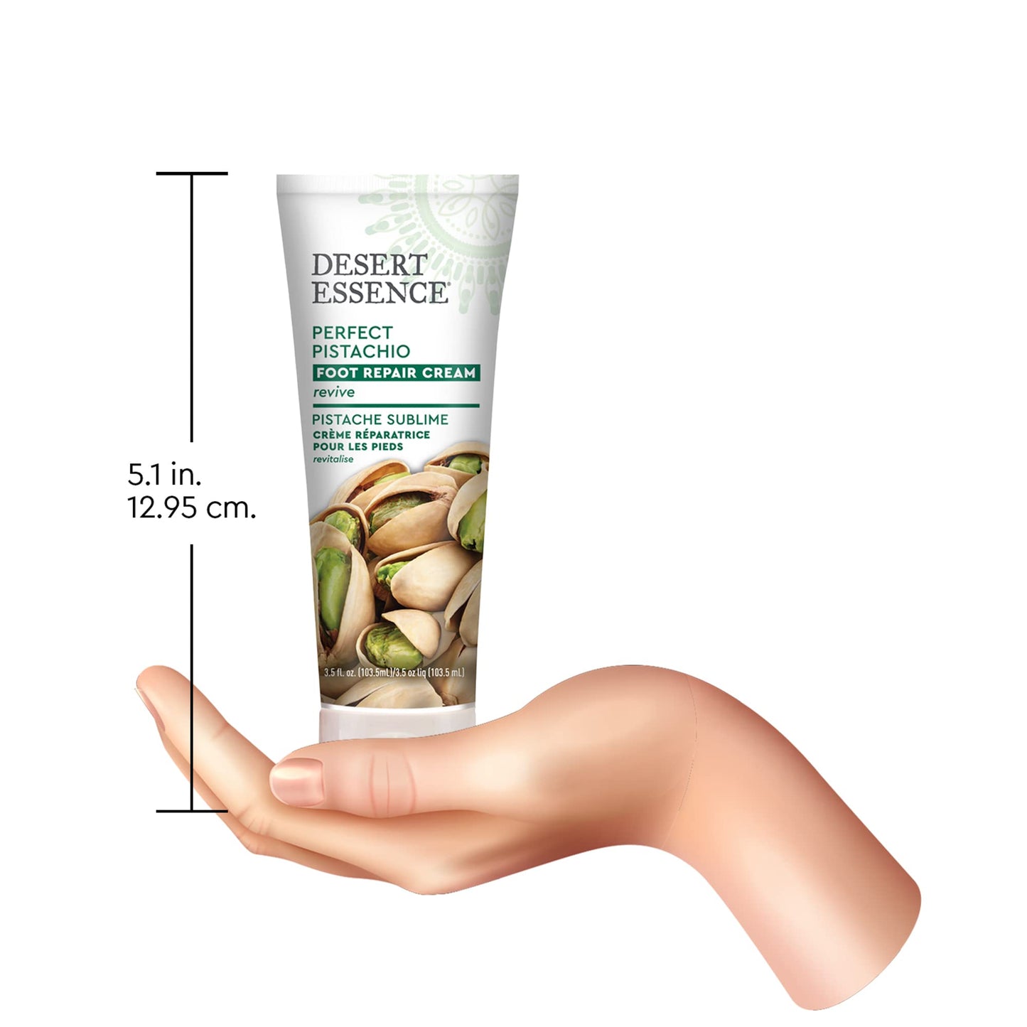 Desert Essence Pistachio Foot Repair Cream - 3.5 Fl Ounce - Pack of 3 - Restores Softness - Skin Repair & Renewal - Pistachio Nut Oil - Shea Butter - Macadamia Seed Oil - Cruelty-Free