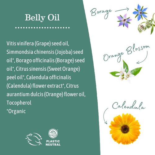 Earth Mama Belly Oil - Nourishing Moisturizer for Dry Skin | Promotes Elasticity & Prevents Stretch Marks, 4 oz