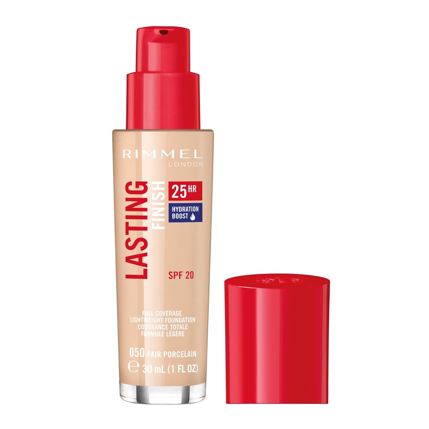 Rimmel London Lasting Finish 25HR - 200 Soft Beige - Foundation, 25-Hour Wear, Full Coverage, Waterproof, 1oz