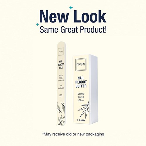 Onsen Nail Shape & Shine Kit - 3-Way Buffer Block with Extra Pads & 6-Pack Professional Files for Natural & Acrylic Nails
