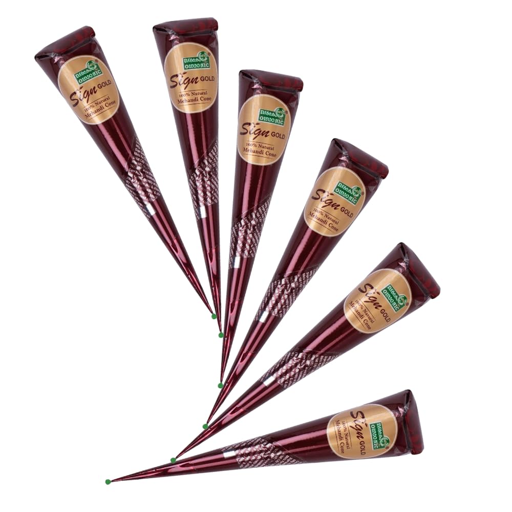 Natural Henna Paste Cones for Hair β 100% Pure & Ready to Use | No Ammonia or Chemicals | Pack of 3 β Dark-Brown, 30g Each Cone