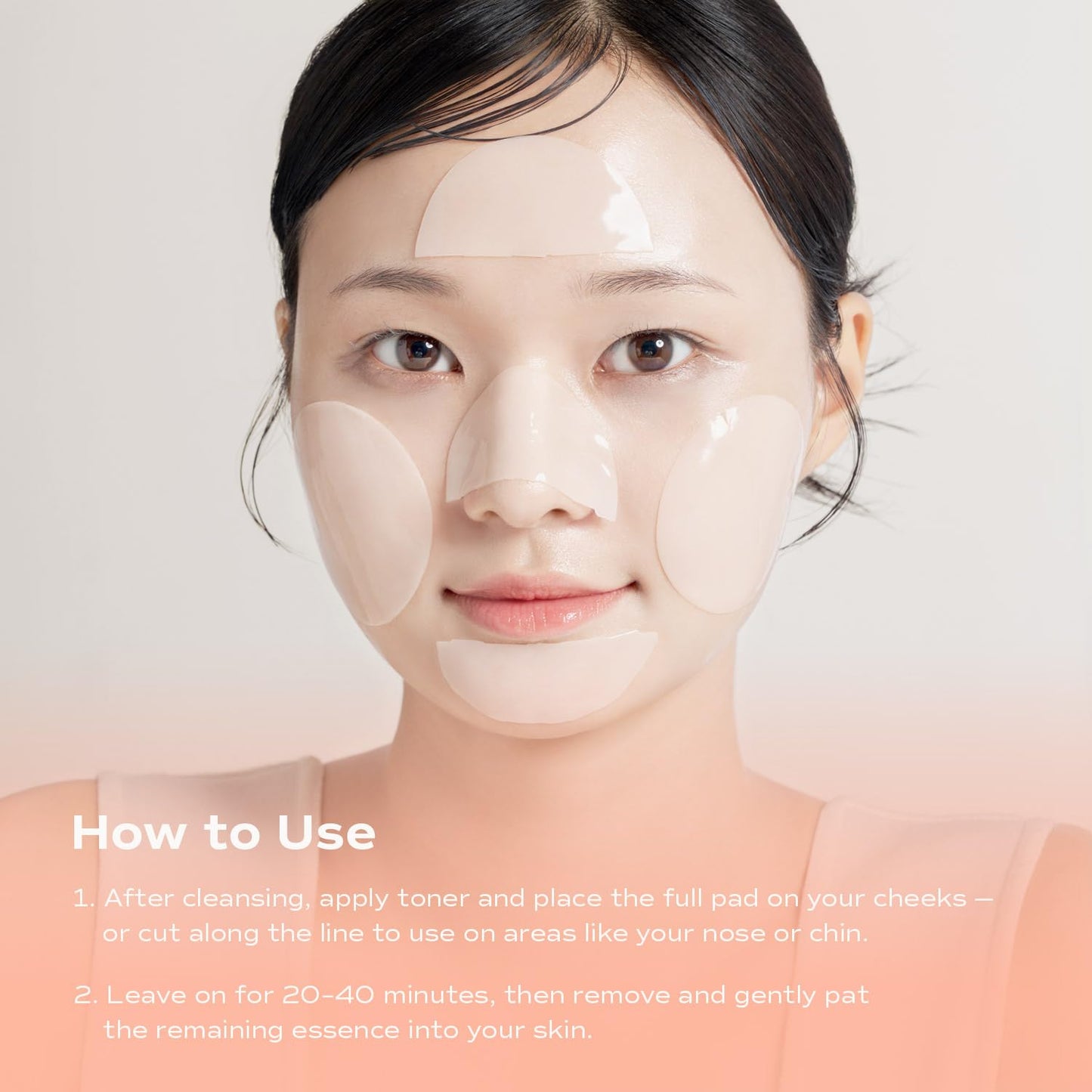 Skiennix Beautifying Pore Pads - Hydrogel Peach Formula with Collagen & Glutathione | 30 Pieces for Smooth Skin