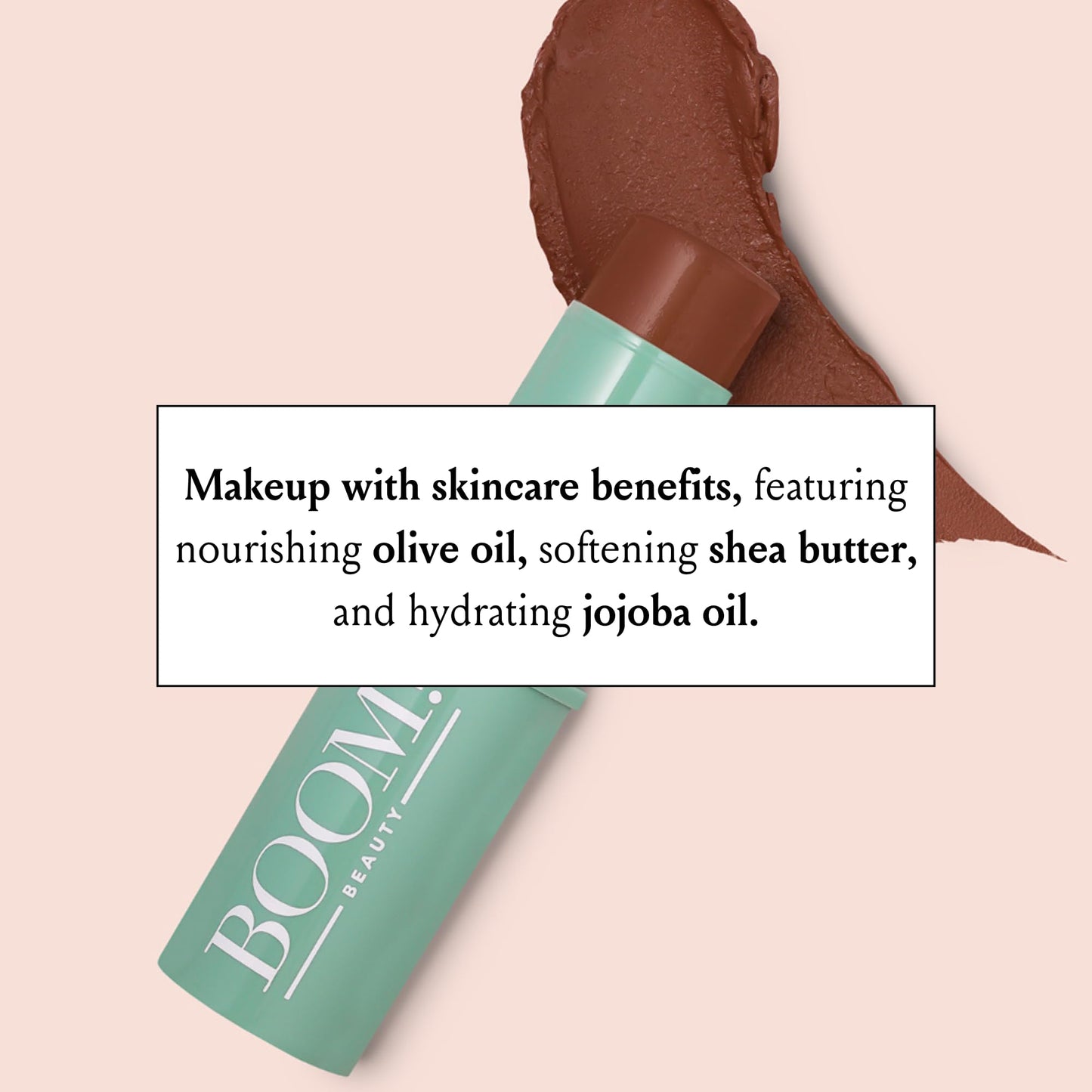 BOOM Beauty Boom Stick Bronzer: 3-in-1 Cream Blush Stick for Eyes, Lips & Cheek, Long-Wearing Blendable & Building Color Vegan Lipstick Pen for All Skin