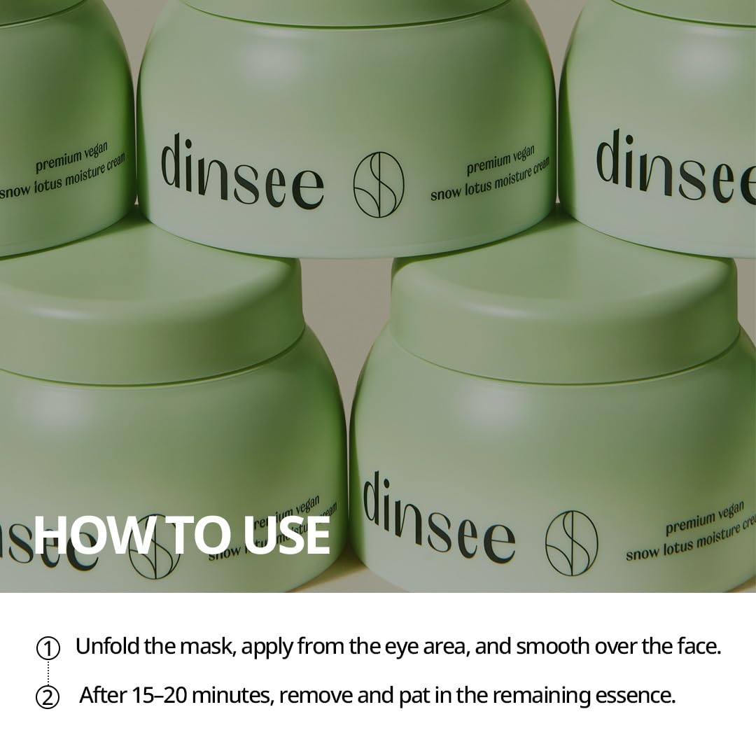 DINSEE Premium Vegan Snow Lotus Moisturizer - Lightweight Hydrating Cream for All Skin Types | Anti-Aging, 50ml