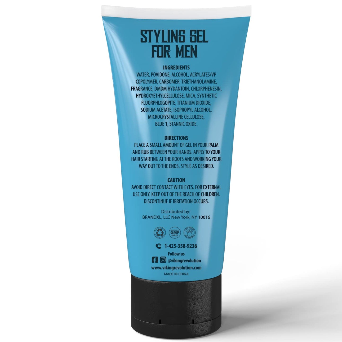 Skiennix Hair Gel for Men - Strong Hold Styling Gel with High Shine - 10oz Clear Formula
