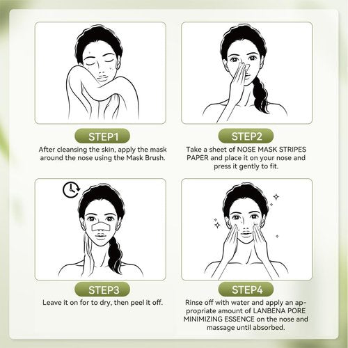 LANBENA Blackhead Remover Mask Nose strips Charcoal Mask Peel off Mask Facial Pore Cleanser Purifying Face Mask 1.06 Ounce