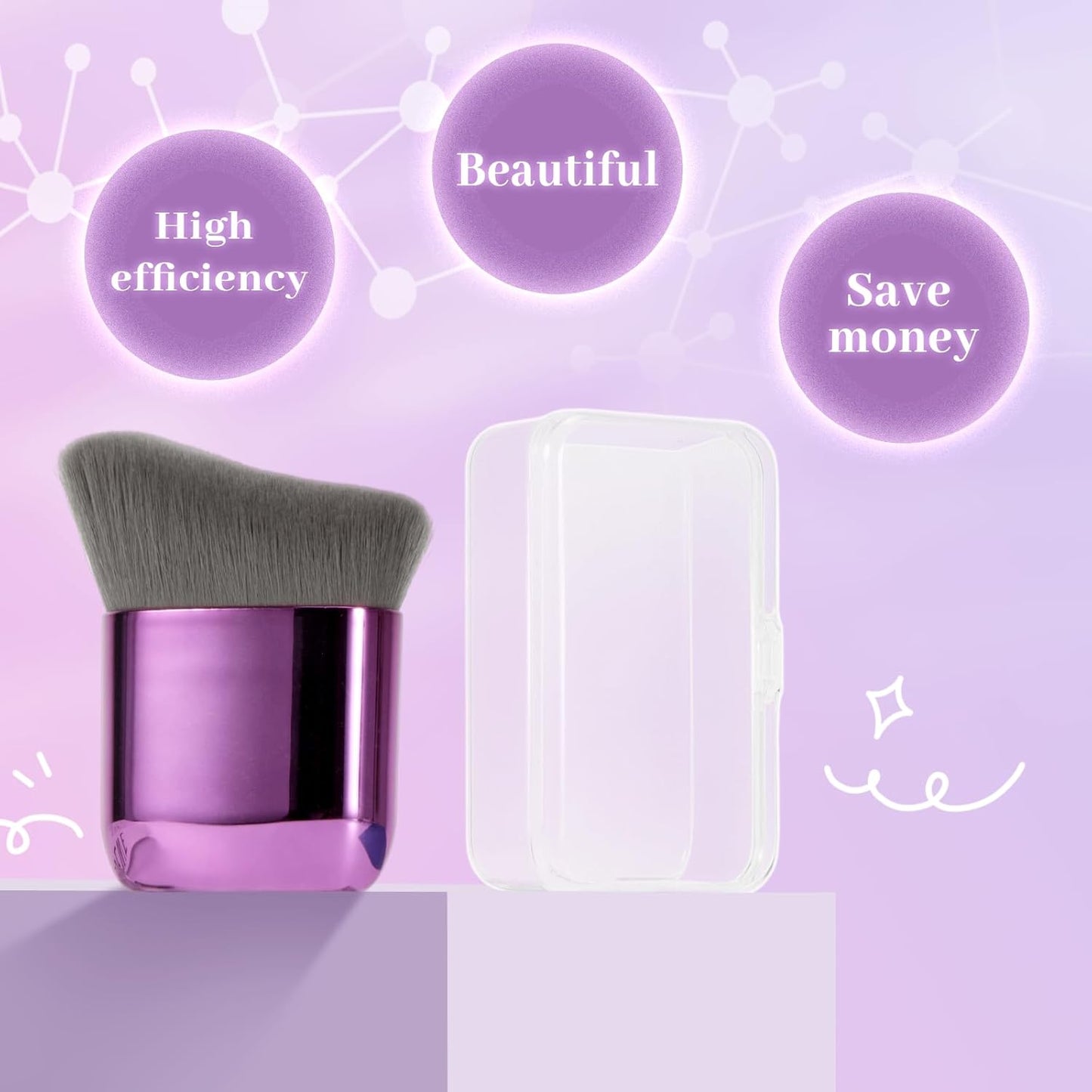 Yoseng Self Tanner Brush - Kabuki Makeup Tool for Streak-Free Tanning & Bronzing | Ideal for Face & Body