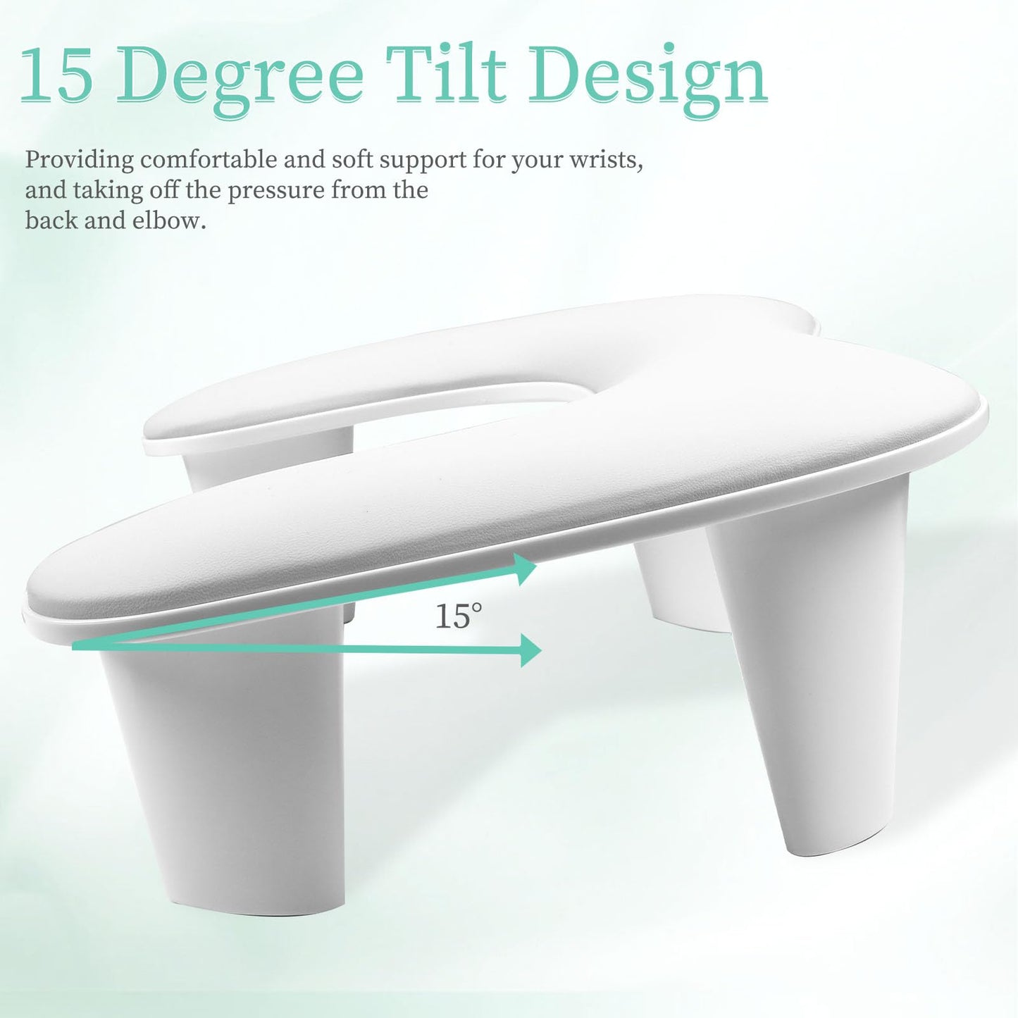 ANGNYA Arm Rest for Nails Tech, U-shaped Nail Arm Rest with Detachable Brackets Big Manicure Hand Rest Pillow for Nail Tech Must Haves Manicure Tools